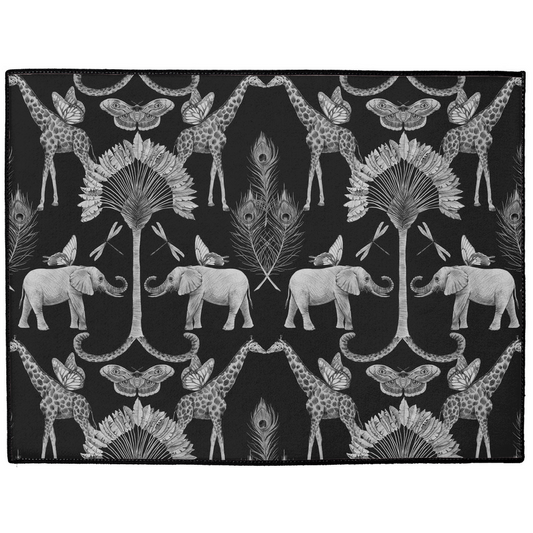 Magical Jungle Indoor/Outdoor Floor Aqua Black Gray