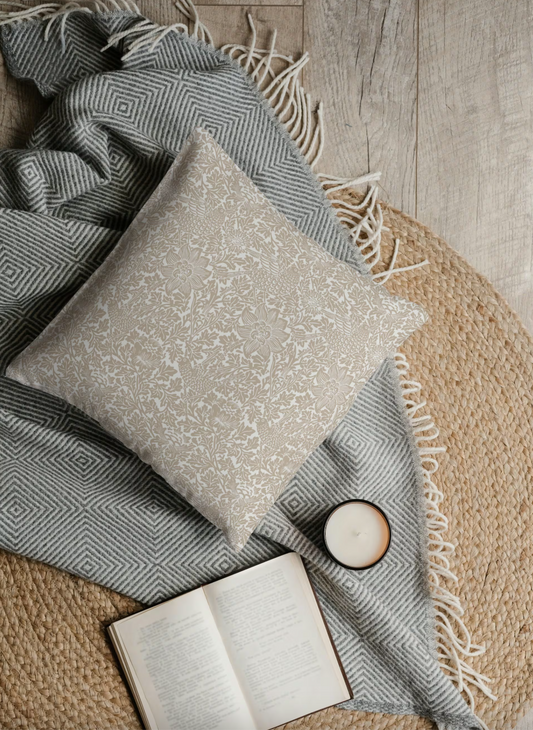 Bird & Anemone Outdoor Pillows William Morris Beige