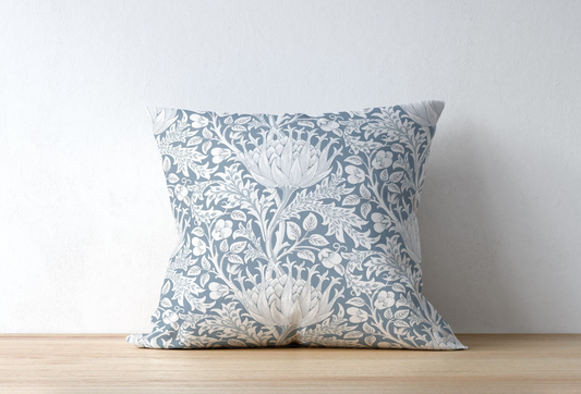 Artichoke Outdoor Pillow William Morris Soft Blue