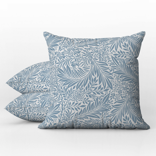 Larkspur Outdoor Pillows William Morris Blue White