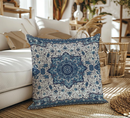 Artemesia Outdoor Pillows Antique Blue & White