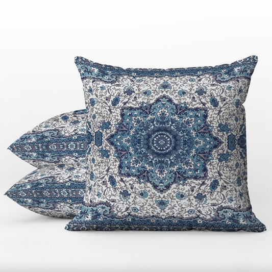 Artemesia Outdoor Pillows Antique Blue & White
