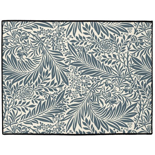 Larkspur Indoor/Outdoor Floor Mat William Morris Dark Green