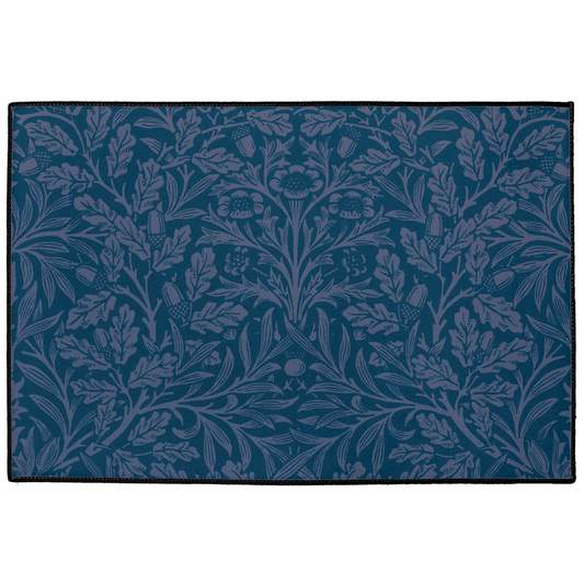 Acorn Indoor/Outdoor Floor Mat William Morris Dark Navy Blue