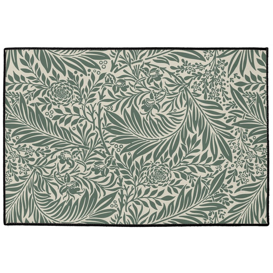 Larkspur Indoor/Outdoor Floor Mat William Morris Forest Green