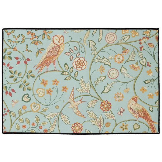 Newill Indoor/Outdoor Floor Mat William Morris Peppermint Blue