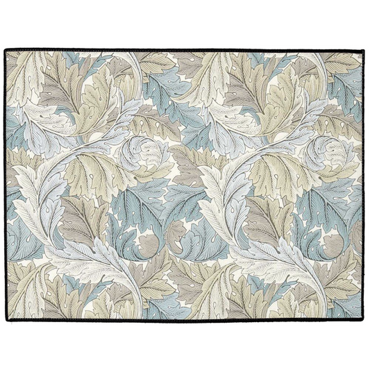 Acanthus Indoor/Outdoor Floor Mat William Morris Blue Pastel Cream