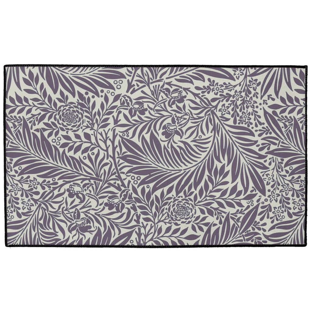 Larkspur Indoor/Outdoor Floor Mat William Morris Dark Plum