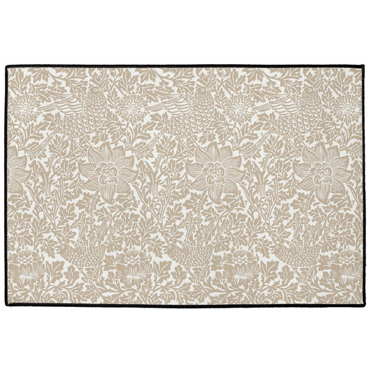 Bird & Anemone Indoor/Outdoor Floor Mat William Morris Beige