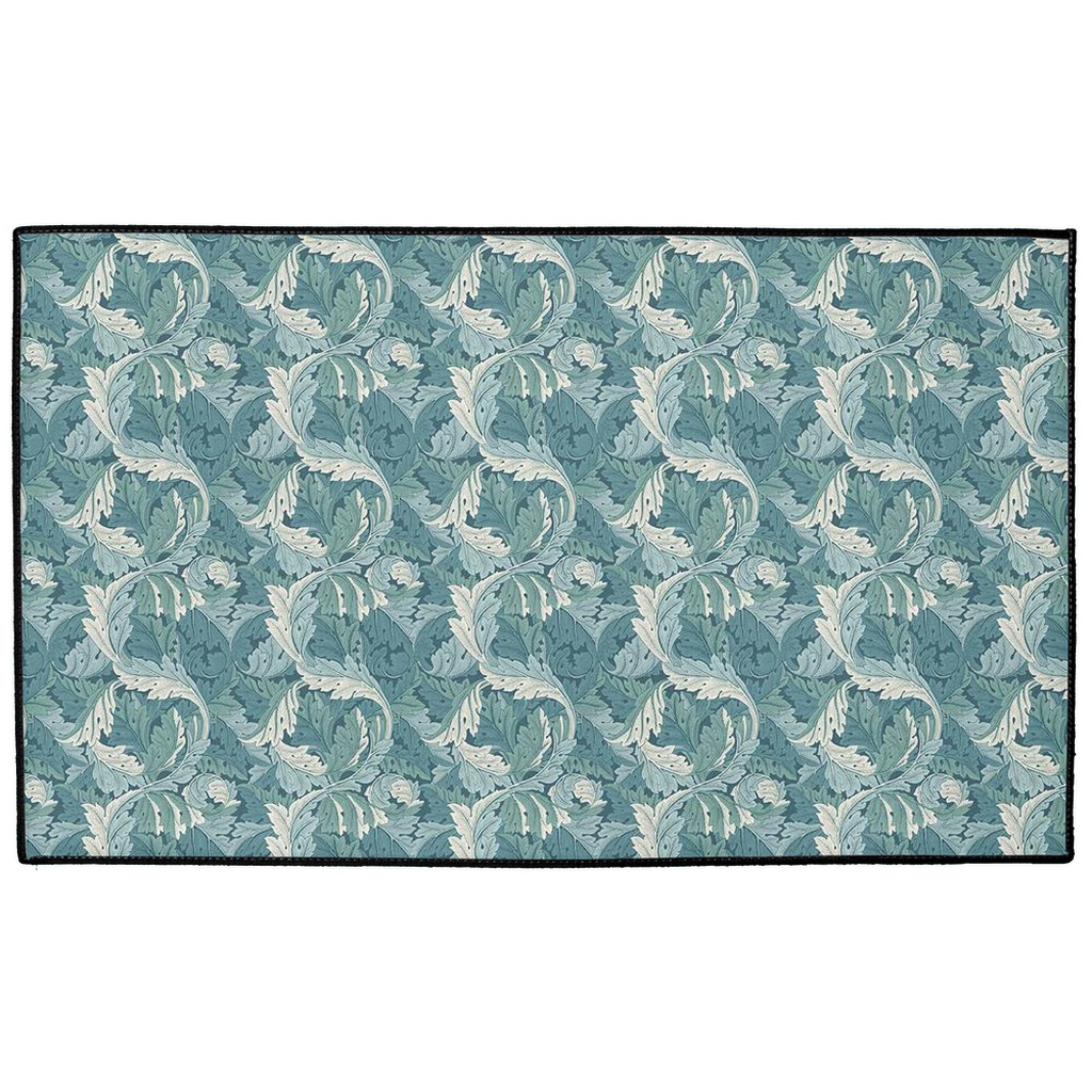 Acanthus Indoor/Outdoor Floor Mat William Morris Blue Teal