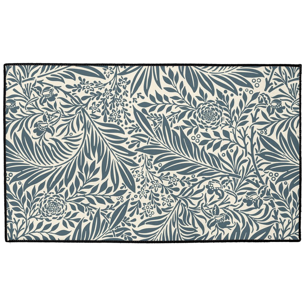 Larkspur Indoor/Outdoor Floor Mat William Morris Dark Green
