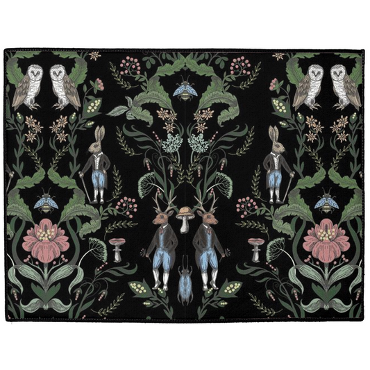 Enchanted Fairytale Indoor/Outdoor Floor Mat Black