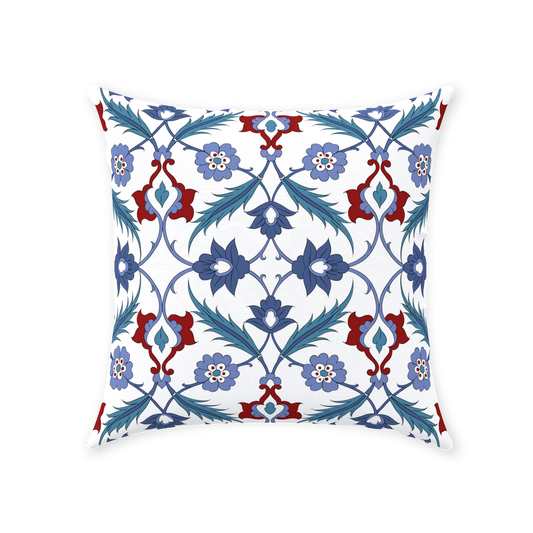 Ankara Ottoman Cotton Pillows Blue Lilac Red