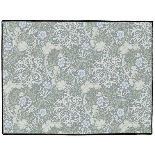 Beaufort Indoor/Outdoor Floor Mat William Morris Silver Seaweed