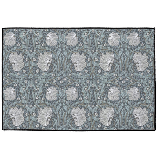 Luberon Indoor/Outdoor Floor Mat William Morris Pimpernel Blue