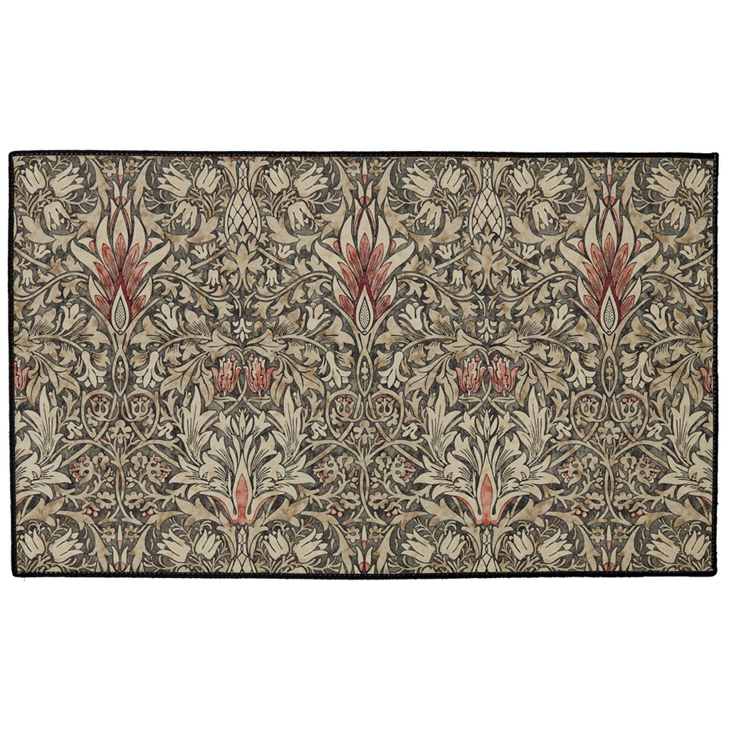 Burleigh Indoor/Outdoor Floor Mat William Morris Snakeshead
