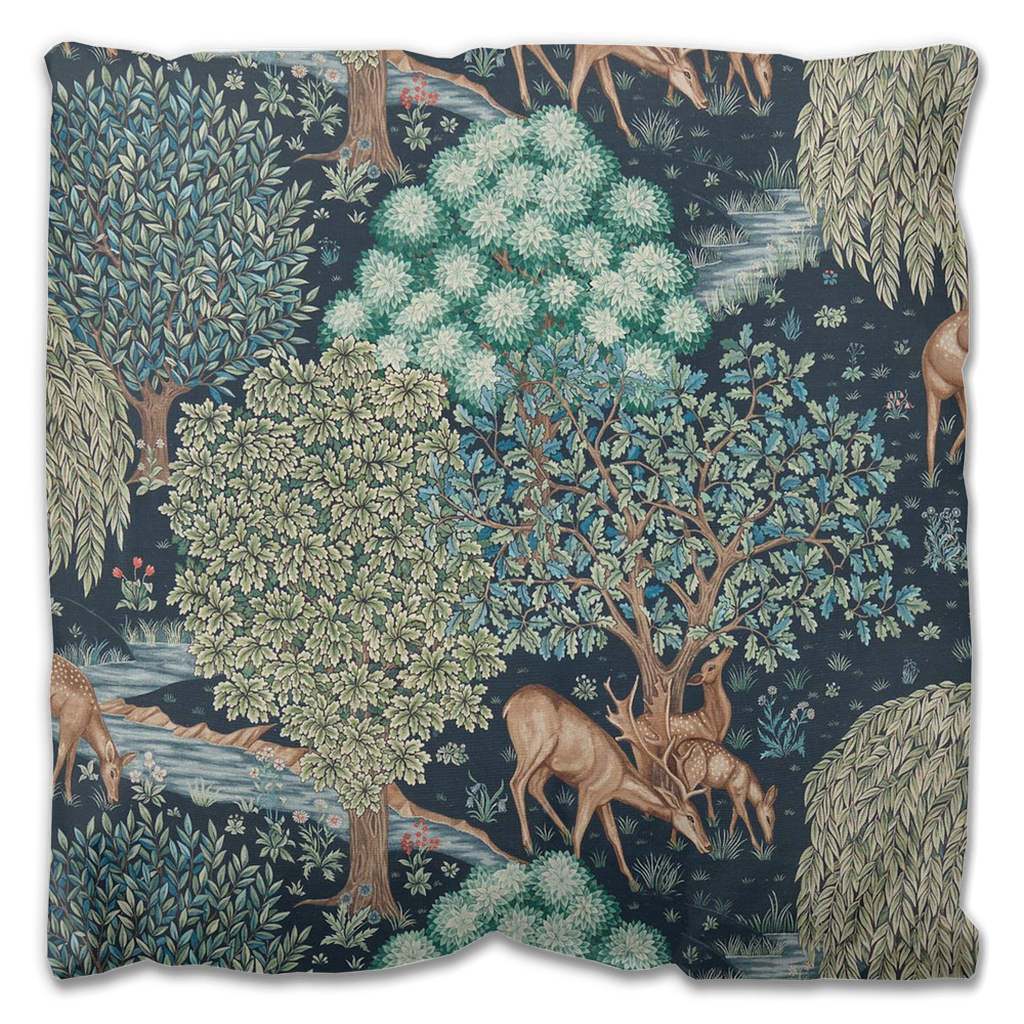 The Brook Outdoor Pillows William Morris Blue