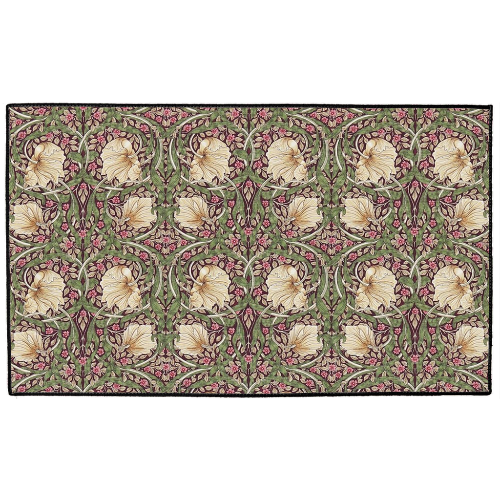 Bruges Indoor/Outdoor Floor Mat William Morris Pimpernel Aubergine