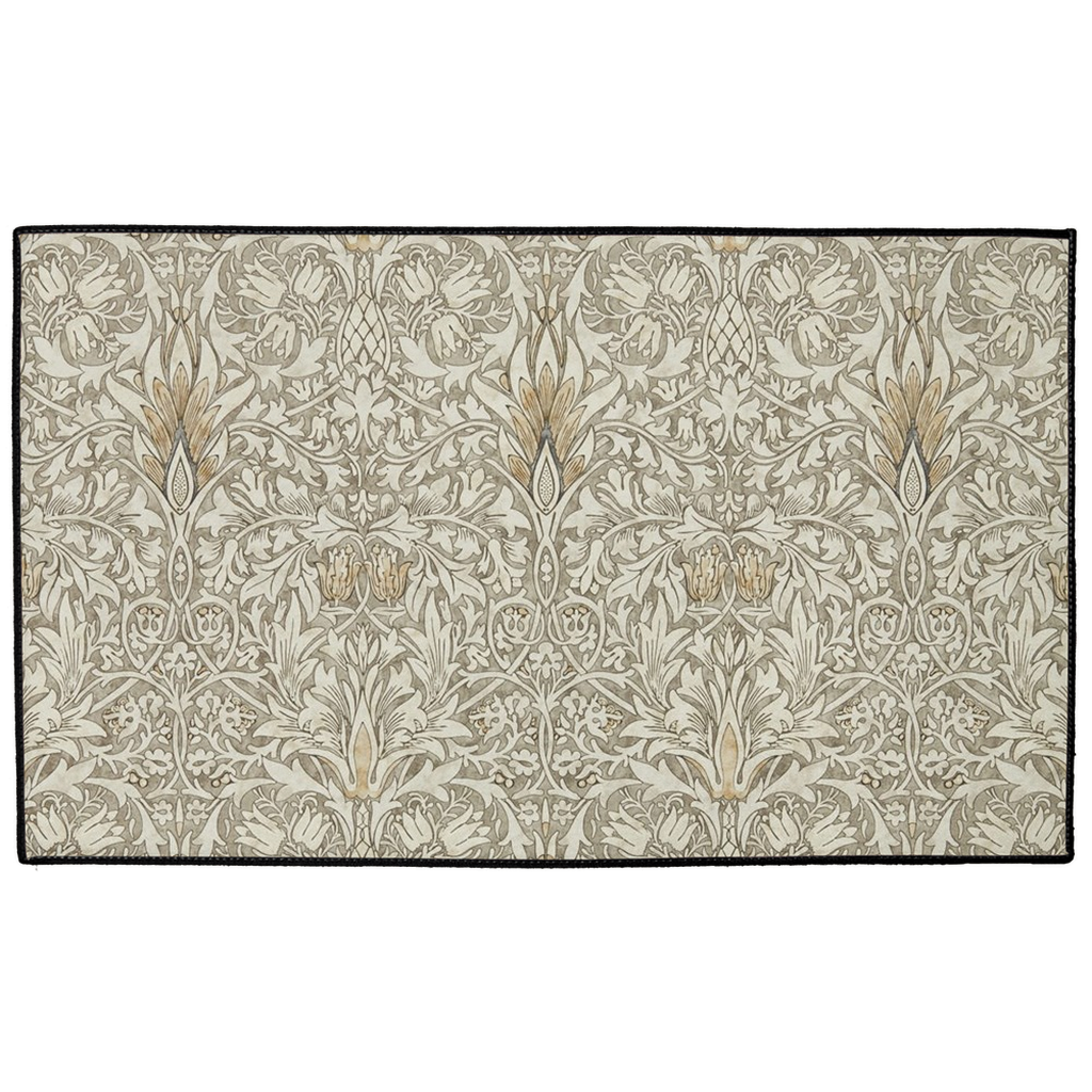 Burleigh Indoor/Outdoor Floor Mat William Morris Snakeshead Silver
