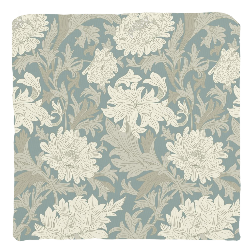 William Morris Cotton Pillows Misty Chrysanthemum