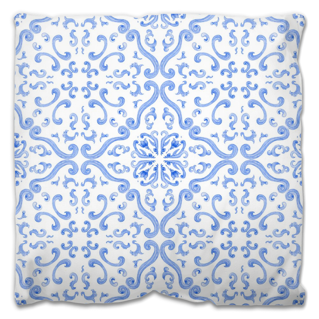 Formentera Outdoor Pillows Blue & White