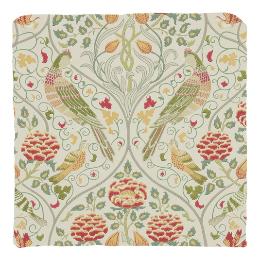 Seasons by May Cotton Throw Pillows William Morris Linen Cream