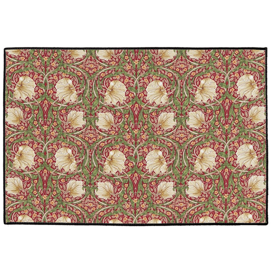 Bruges Indoor/Outdoor Floor Mat William Morris Pimpernel Red