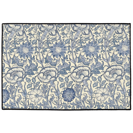 Carmel Indoor/Outdoor Floor Mat William Morris Pink & Rose Blue