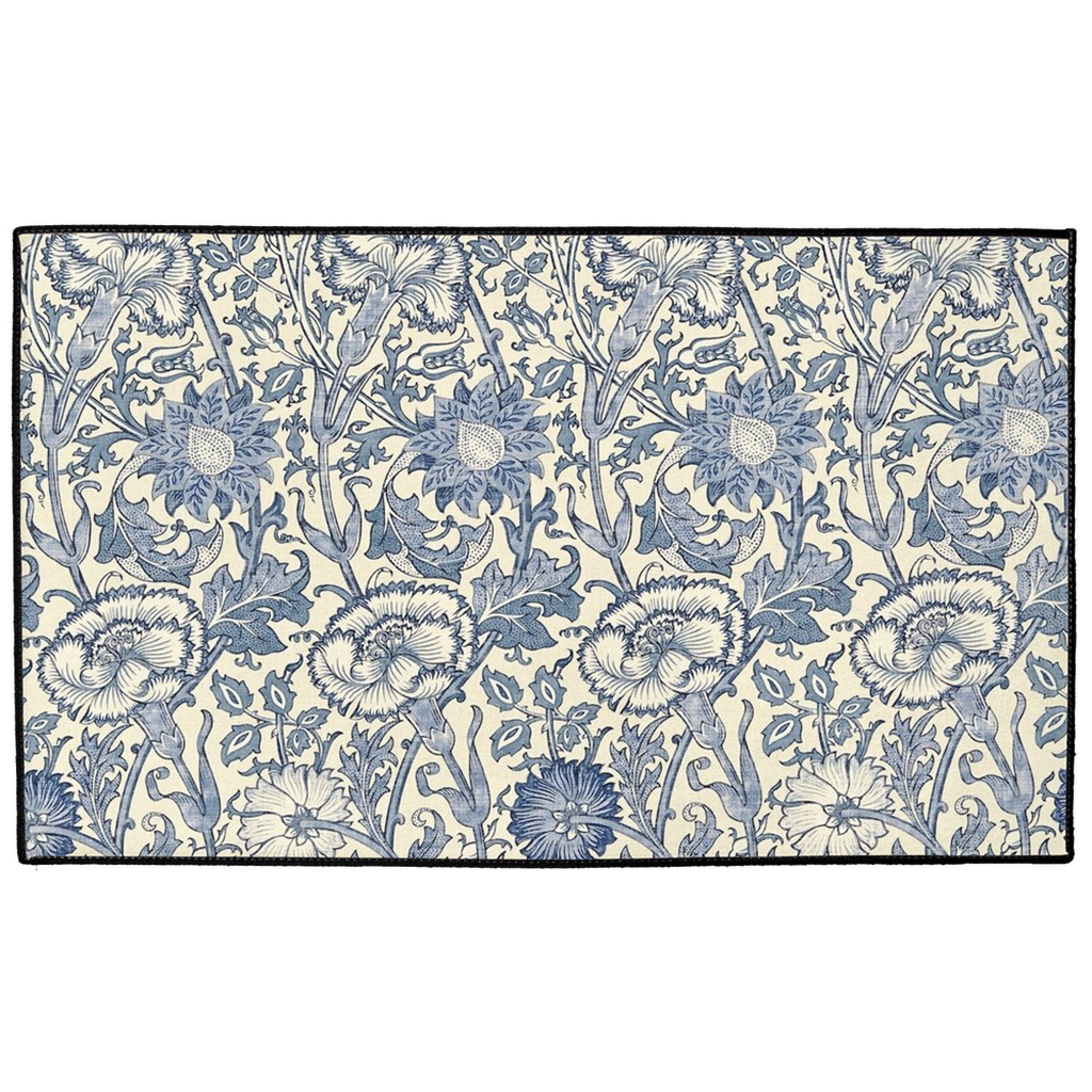 Carmel Indoor/Outdoor Floor Mat William Morris Pink & Rose Blue