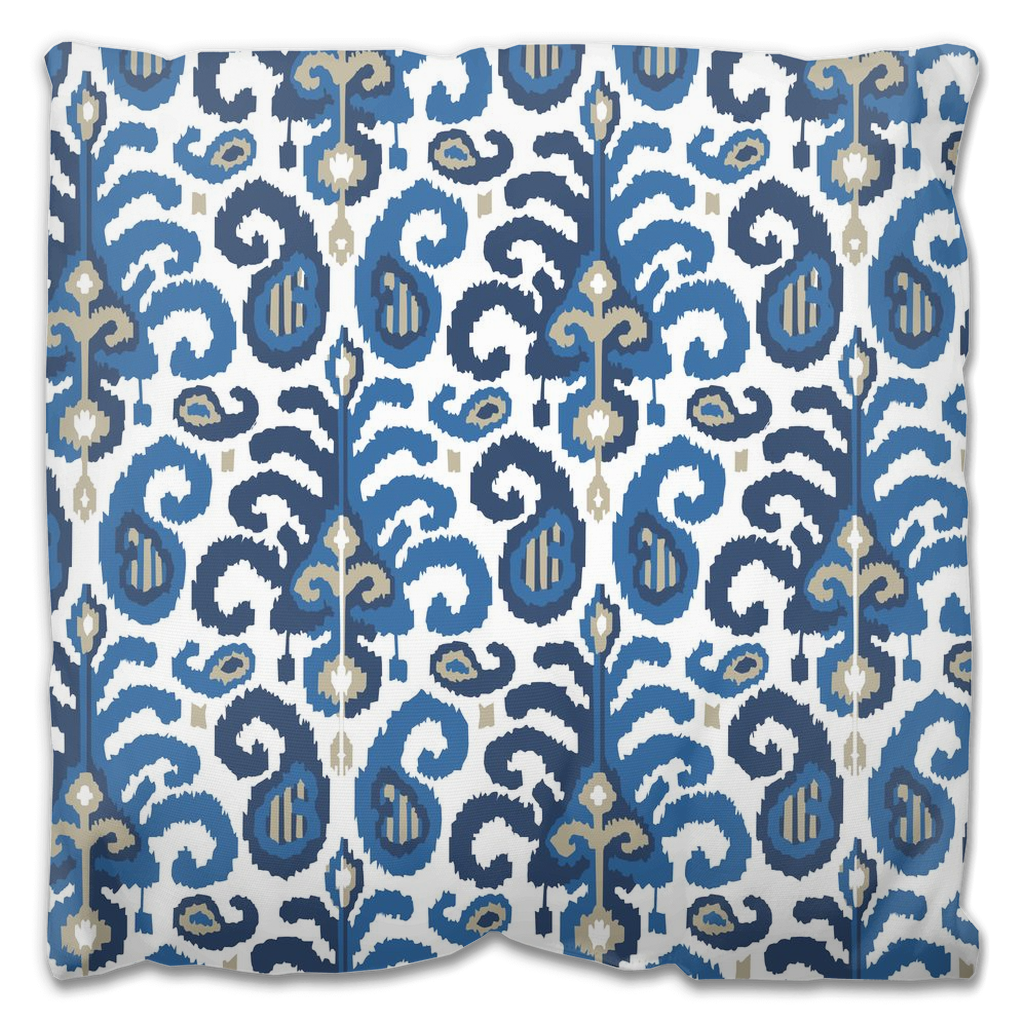 Sagrada Outdoor Pillows Blue & White