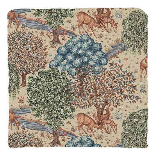 The Brook Cotton Throw Pillows William Morris Linen Cream