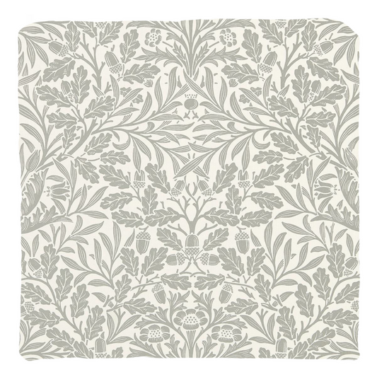 Acorn Cotton Throw Pillows William Morris Grey