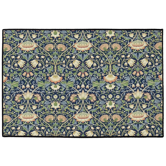 Lodden Indoor/Outdoor Floor Mat William Morris Indigo Blue