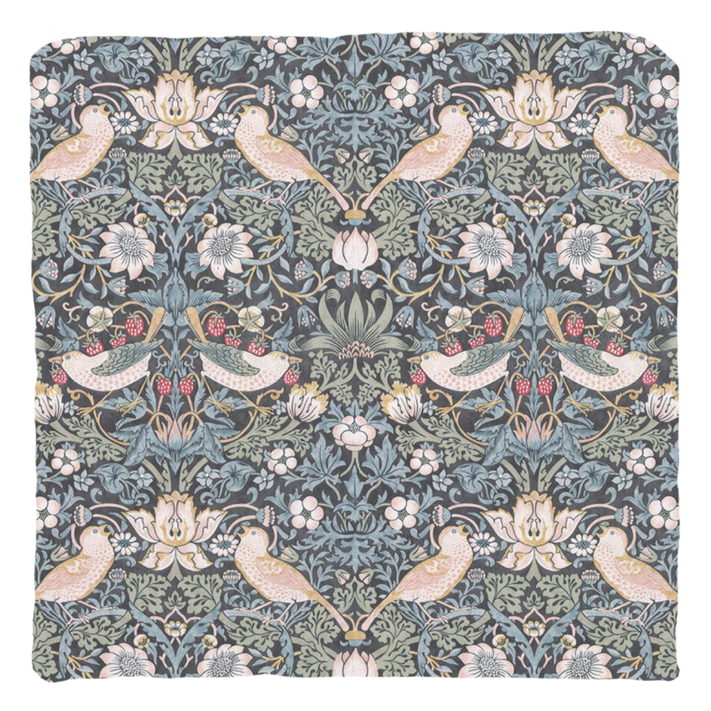 Strawberry Thief Cotton Throw Pillows William Morris Ink