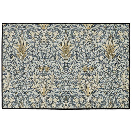 Burleigh Indoor/Outdoor Floor Mat William Morris Snakeshead Blue