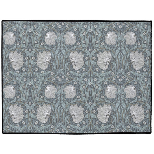 Luberon Indoor/Outdoor Floor Mat William Morris Pimpernel Blue