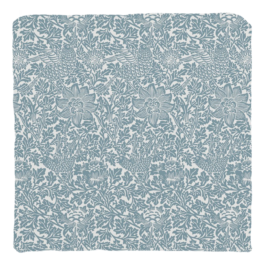 William Morris Cotton Pillows Slate Blue Bird & Anemone