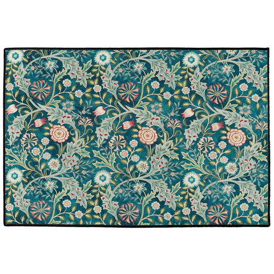 Oxford Indoor/Outdoor Floor Mat William Morris Wilhelmina Blue