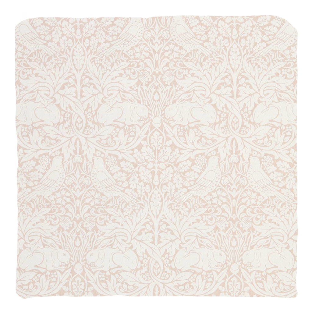 Brer Rabbit Cotton Throw Pillows William Morris Shell Pink