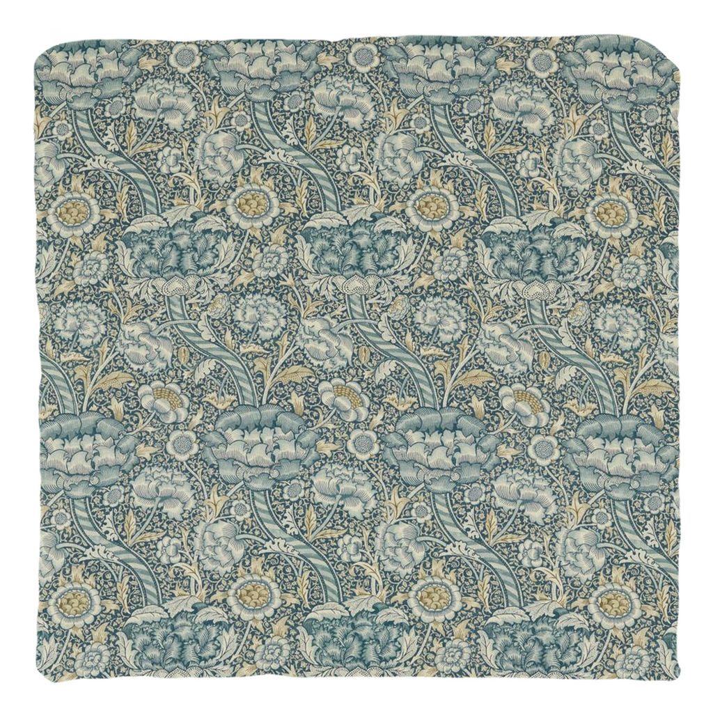 Wandle Cotton Throw Pillows William Morris Blue Stone