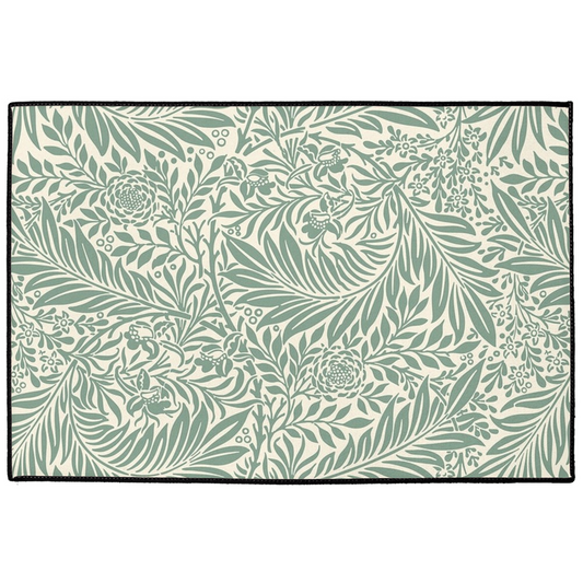Maine Indoor/Outdoor Floor Mat William Morris Larkspur Sage Green