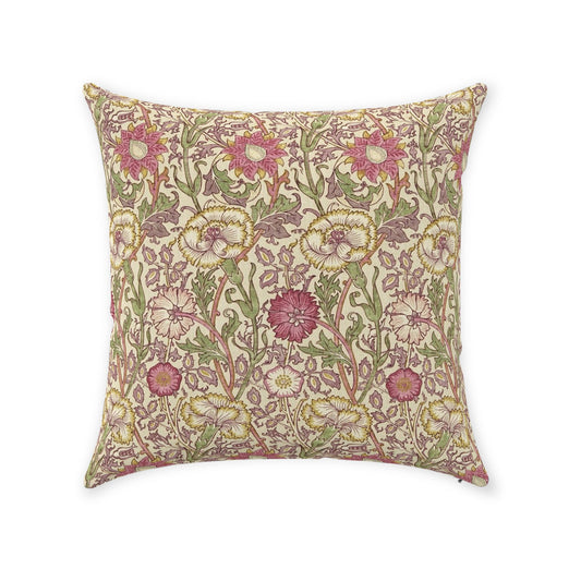 Pink and Rose Cotton Throw Pillows William Morris Wine Manilla