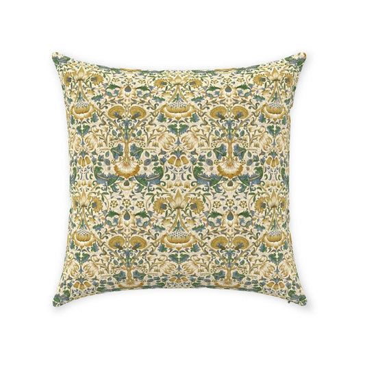 Lodden Cotton Throw Pillows William Morris Manilla Bayleaf