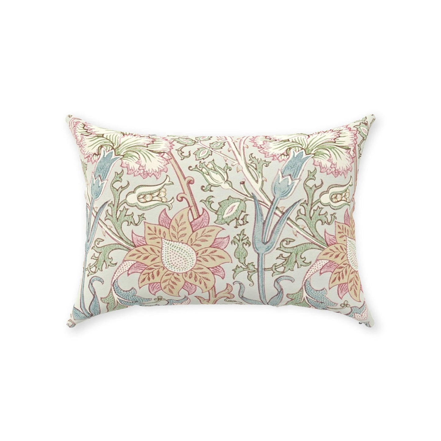 Pink and Rose Cotton Throw Pillows William Morris Eggshell Rose Pink