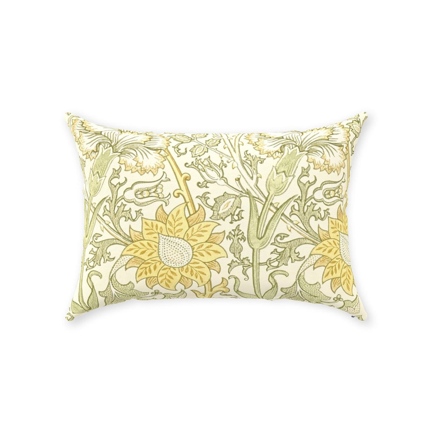 Pink and Rose Cotton Throw Pillows William Morris Cowslip Fennel Yellow