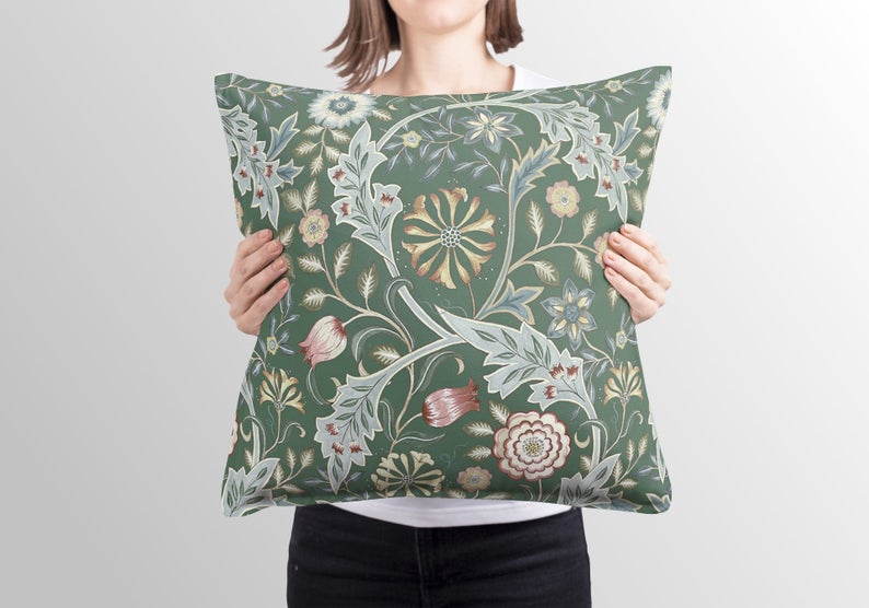 Wilhelmina Orkney Cotton Pillow Sage Green
