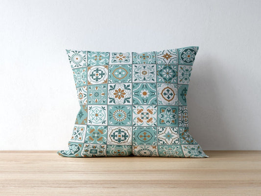 Granada Outdoor Pillows Mint Green Turquoise