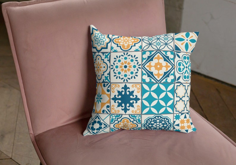 Seville Outdoor Pillows Mint Green Turquoise