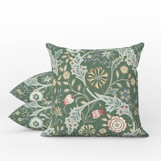 Wilhelmina Orkney Outdoor Pillow William Morris Green