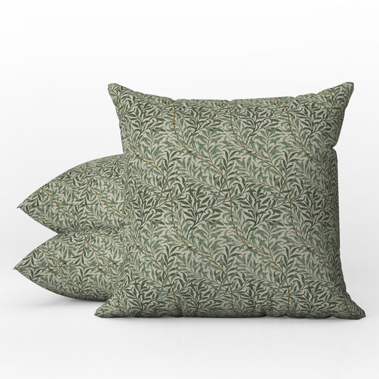 Willow Bough Outdoor Pillow William Morris Green